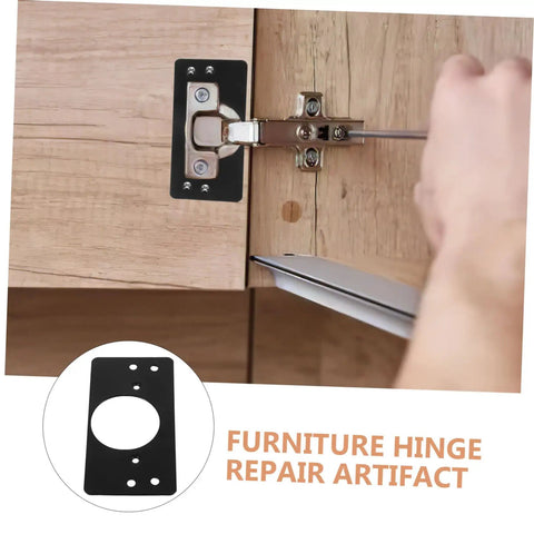 Stainless Steel Hinge Repair Kit Two Pack Durable Mending Plates For Cabinet Doors And Wardrobes Quick Installation