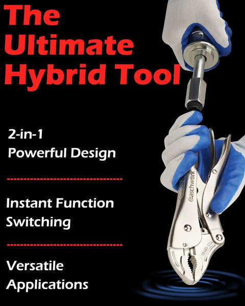 Heavy Duty Locking Pliers And Nine Point Eight Inch Slide Hammer Combo With Quick Release Swivel Connector for versatile use