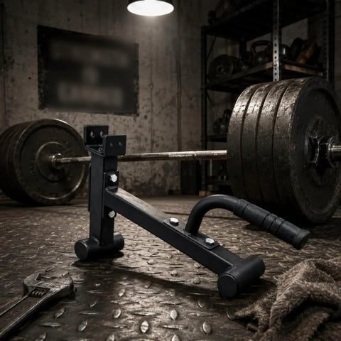 Heavy Duty Barbell Plate Lifter And Plate Change Jack For Quick Easy Weight Room Changes With A Secure Grip Curved Handle