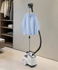 Pro Grade Garment Steamer 110V 1500W With Adjustable Steam Temperature Fast Heat Up Rustproof Copper Core Durable ABS Body in use