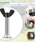 M6 Pet Carrier Fasteners Set With 20 Plastic Butterfly Nuts And 20 M6 X 30 Stainless Steel Bolts For Dog Kennels Replacement Hardware Kit Black Durable Easy Install And Keep Crates Secure