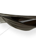 Explorer Deluxe Zip XL Hammock System for Heavy Duty Outdoor Camping and Tactical Use with rugged nylon bottom and extra large rain fly.