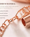 All Size Slider Clasp Jewelry Making Kit In Rose Gold For Dope Beading And Bead Loom Projects with close-up of chain and tube end cap