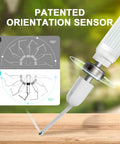 Portable Travel Bidet With Orientation Sensor Handheld Electric Mini Bidet Sprayer showing adjustable 180-degree nozzle diagram.