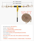 Product image of Beefy Ratchet Chain Binder Set Five Sixteenth Inch Ten Foot G80 Chains 8000 Lbs Working Load Heavy Duty Tie Down Gear