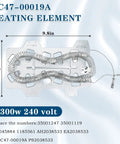 2 Pack Dryer Heating Element Replacement DC47-00019A Direct Fit with Premium NiCr Coil for High Heat and Easy Install