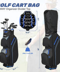 Cart Golf Bag With 15 Way Top Divider For Easy Club Access Lightweight Cart Bag With Cooler And Rain Cover Built To Last