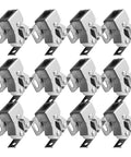 12 Pack Stainless Steel Double Roller Catch Latches for Drawers and Cabinet Doors, Heavy Duty Bead Roller, Silver Finish
