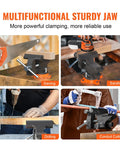 Built Tough Cast Iron Vise With Anvil, 4.5 Inch Jaw Width And 3.3 Inch Opening used for sawing, sanding, drilling, and conduit cutting