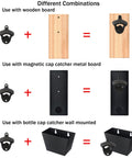 Different combinations for Heavy Duty Cast Iron Wall Mounted Bottle Opener For Draft Beer And Soda In Matte Black Finish.