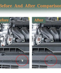 Before and after comparison of Heavy Duty Hex Head Sems Screws For Bmw Fender Liner and Engine Undercover Replacement Fasteners