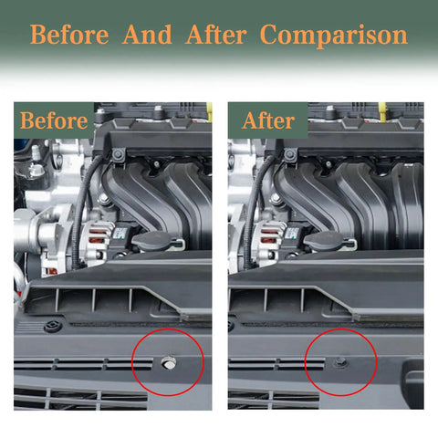 Before and after comparison of Heavy Duty Hex Head Sems Screws For Bmw Fender Liner and Engine Undercover Replacement Fasteners