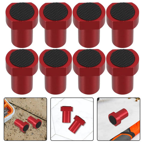 8 Piece Aluminum Alloy Limit Cards For Workbench Non Slip Clamps With Quick Release Design in red color