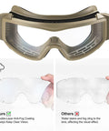Fog Proof Airsoft Goggles With Interchangeable Lenses For Shooting And Outdoor Sports Tough Anti Fog Safety Glasses With 2mm Polycarbonate Lenses Ballistic Protection And Ventilated Comfort