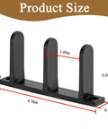 4 Pack Sliding Closet Door Floor Guides With Screws Black ABS Bottom Guides Fit For One And Three Eighths Inch Thick Doors size dimensions