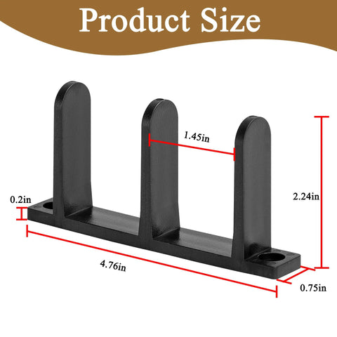 4 Pack Sliding Closet Door Floor Guides With Screws Black ABS Bottom Guides Fit For One And Three Eighths Inch Thick Doors size dimensions