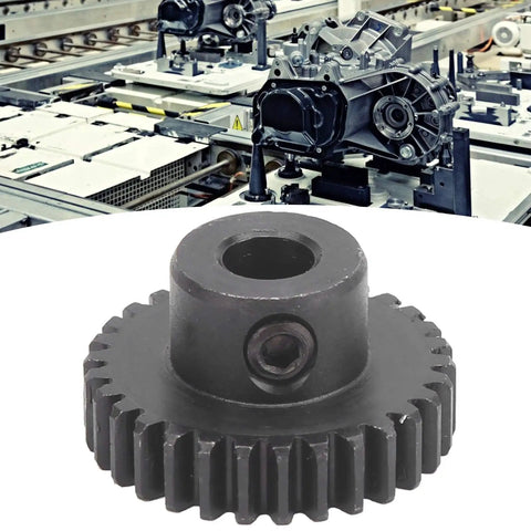 Built Tough Heavy Duty Steel Spur Gear Drive With 30 Teeth And 6mm Bore 0.8 Mod Step Gear in industrial machinery.