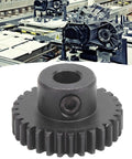 Beefy Heavy Duty Solid Steel Spur Gear With 30 Teeth, 0.8 Mod, 6mm D Bore Pinion For Small Machinery Power Transfer