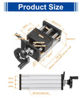 Rugged Manual Linear Stage With 100 mm Travel Double Optical Axis Slide Rail SFU1605 Ball Screw dimensions shown