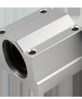 12 Pcs Linear Motion Bearing Slides SCS16UU 16mm Length Ideal For CNC Parts And 3D Printer Builds A Durable Precision Guide Set For DIY Makers And Pro Machinists Seeking Smooth Low Friction Rail Performance. silver aluminum SCS16UU linear bearing block with 16mm bore