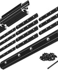 12 Pack 2020 straight connector corner bracket joint plates for 8020 aluminum extrusion with screws and wrench, black finish