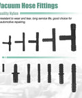 Awesome X Autohaux 113 Piece Car Vacuum Connector Set With All Sizes Of Barbed Hose Fittings, Tees, Reducers And Straight Connectors To Fix Your Automotive Piping Quick For Any Under Hood Repair Job. black nylon vacuum hose fittings set, 12 sizes
