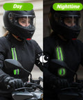 6 Pack Reflective Straps Glow In The Dark High Visibility Backpack Tags for Clothes Walking Cycling Night Safety Gear on biker
