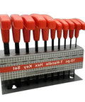 Top Notch Allen Wrenches Set Perfect For Home Repairs And Pro Projects With Super Ergonomic Handles For Easy Gripping And Heavy Duty Hex Key Kit That Really Hits The Spot, 10-piece red metal set with stand