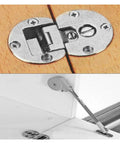 Stainless Steel Self Closing Reversible Door Hinge Set Two Folding Hinges With Adjustable Flap Slide In Detachable Concealed Hardware