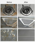 Before and after cleaning range hood with Beast 1800W High Pressure Handheld Steam Cleaner With 100C Steam Temperature, Tankless Design