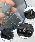 Slick Heavy Duty Green Push Button Switch Rugged 600 Volt 10 Amp Normally Open Contact Block with silver terminals in hand.