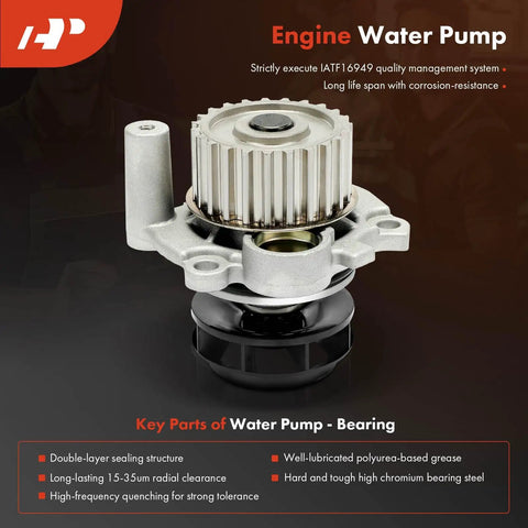 Timing Belt Kit With Water Pump For VW Jetta Passat Eos GTI And Audi A4 A4 Quattro A3 A3 Quattro TT 2005 To 2009 Fits BPY BWT Engine Codes