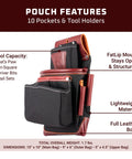 FatLip Fastener Bag With 10 Pockets And Tool Holders Tough As Nails Leather Build Full Leather Boot Construction features