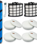 Soft Brushroll Filters Replacement Parts and Accessories for Shark Vertex DuoClean PowerFin Upright Vacuum AZ2002 AZ2000 AZ2000W Part 1483FC2000 XHFA2000 and XFFKAZ2000 for Easy Upkeep and Boosted Cleaning Performance, showing foam filters, brushroll, and scrub pad