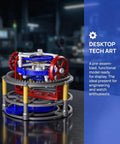3D Printed Tri Axis Tourbillon Gear Transmission Model For STEM Education Ideal For Classrooms And Gearheads Demonstrates Coordinated Three-Axis Movement Realistic Mechanical Display Durable PET Construction For Education And Display on desk