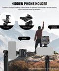 Mini Flexible Phone Tripod With Remote For iPhone setup with digital camera atop mountain overlook