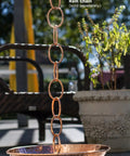 Large Copper Rain Chain Basin 16.5 Inch Diameter 4 Inch High Handmade 20 Gauge Pure Copper With Patina Finish under rain chain