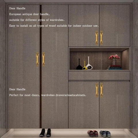 European Style Barn Door Handle Antique Metal Pull For Sliding Doors Cabinets And Drawers Premium Alloy Construction Easy Install