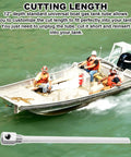 Boat Fuel Tank Pickup Tube 12 Inch Depth Universal Fit shown with marine crew and boat on water background