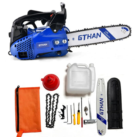 Top Handle Chainsaw 12 Inch Gas Powered 25.4cc 2 Cycle Portable Handheld Chainsaw For Tree Cutting Wood Chopping And Yard Work Accessories