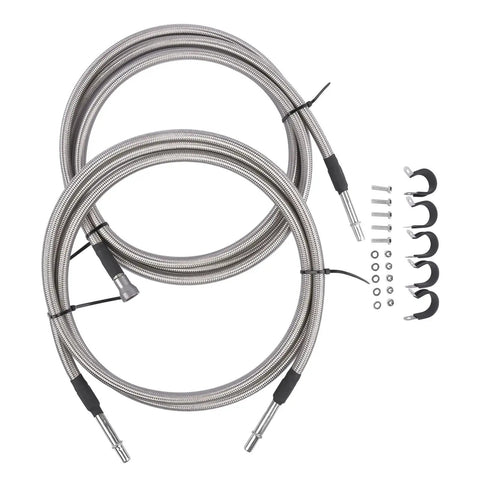 Premium Fuel Line Kit For Chevy Silverado And GMC Sierra Replaces 819-816 Perfect Fix For Leaks And Bad Delivery On 2004 To 2010 Models. Braided steel hoses with fittings and clips