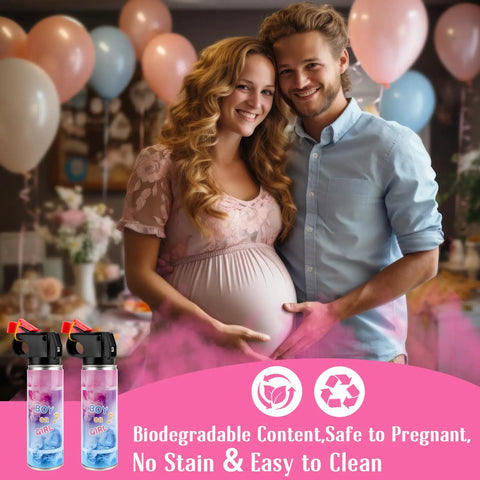 Totally Legit Gender Reveal Fire Extinguisher 2 Pack Smoke Bombs For Baby Shower Party Decor Sprays Over 10 Feet Long Distance Lasts More Than 6 Seconds Goes Off With A Super Bang For Boy Or Girl Parties