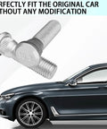 Five Piece Steel Wheel Studs Kit Featuring M12x1.5 Threads And 49mm Length For No Sweat Swap On Your Chevy Toyota Or Lexus, close-up view of steel wheel studs.