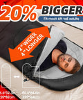 Oversized 4 Season Sleeping Bag For Adults And Big And Tall Campers Boxy Fit 86 Point 6 By 32 Point 3 Inch Wide Sleep System