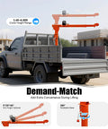Heavy Duty Truck Mounted Crane Hoist With 1100 Lb Capacity And 12 Volt Electric Winch for engine loading and construction use.