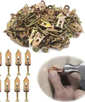 60 Piece Self Drilling Drywall Anchors Kit With Stainless Steel Expansion Screws For Easy No Drill Install, Rust Resistant, Heavy Duty Wall Fasteners For Shelves, Hooks, Mirrors, Cabinets, And TV Mounts, yellow zinc-plated anchors and screws