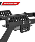 Close-up of Aluminum LCG Universal Chassis Frame Kit for TRX4M 1 18 Scale RC Cars CNC Machined Black Anodized Chassis with Tray