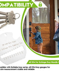 40-104 Key Needle Gauge For Home Lock Keys, Compact Semi-Circular Tool With Ergonomic Non-Slip Grip, Ultra-Precise Key Measurement For Common Door Lock Series, Portable Locksmith Gauge For DIYers And Pros, stainless steel key gauge