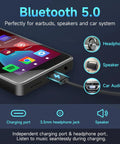 G4S 96GB MP3 Player With Bluetooth and WiFi Android 14 showing app icons and charging cable connected