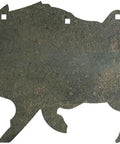 Hog Boar Pig Silhouette Target Beefy AR500 Steel 17 By 30 Inch Three Eighth Inch Thick For Pistol And Rifle Calibers With Three Holes